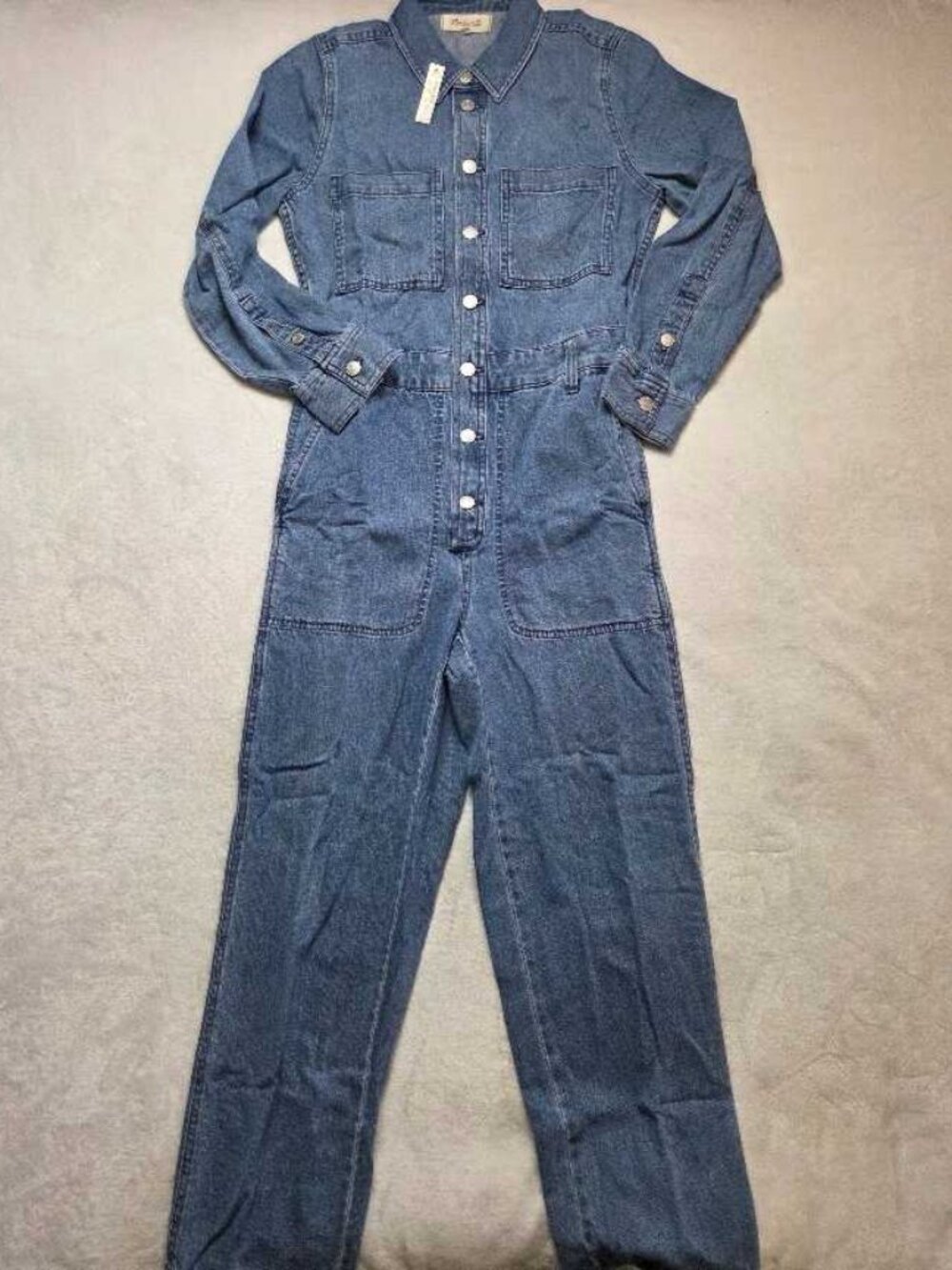 New S Madewell jean relaxed coverall jumpsuit in Glenroy Wash workwear denim